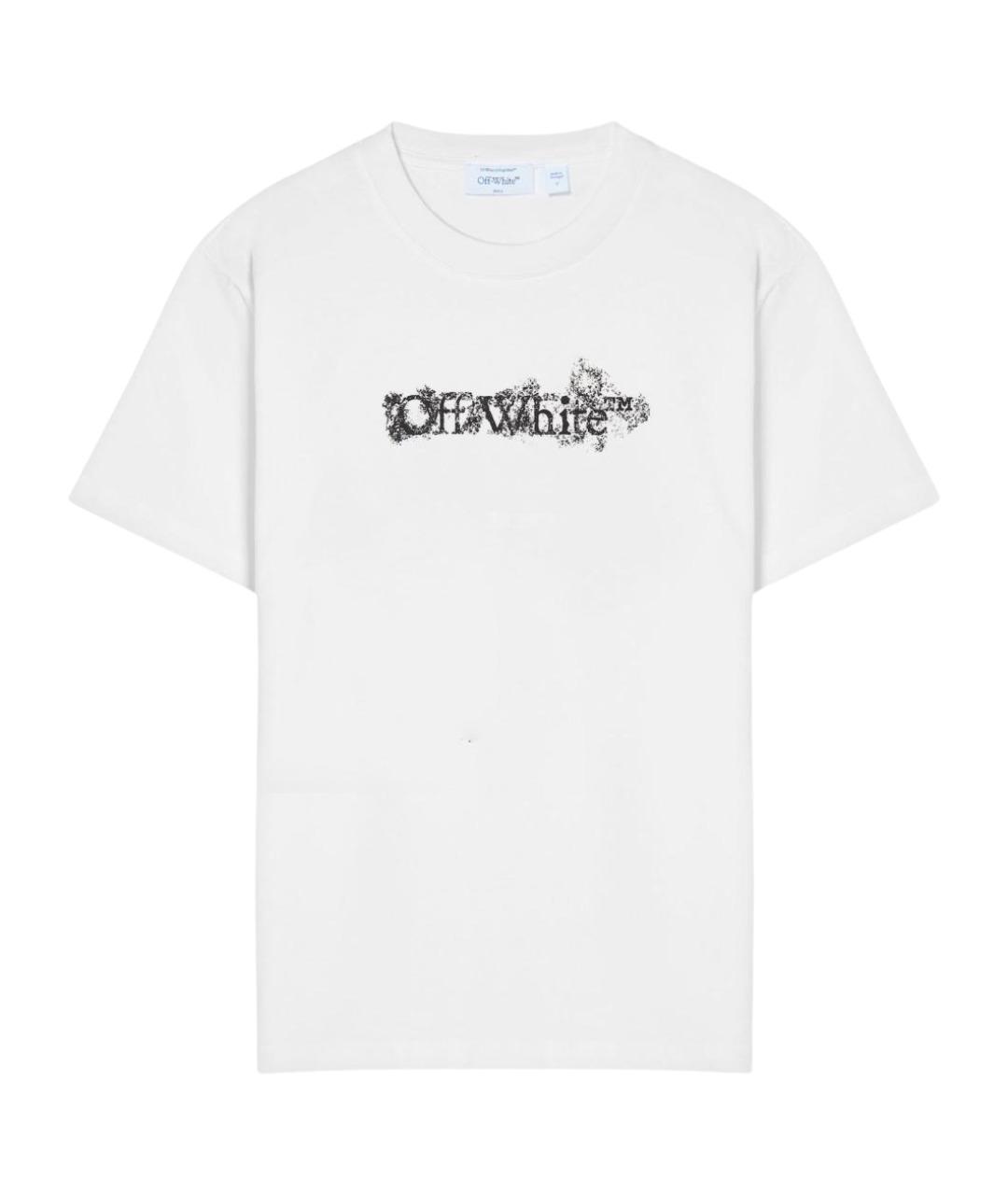 OFF-WHITE Белая хлопковая футболка, фото 1