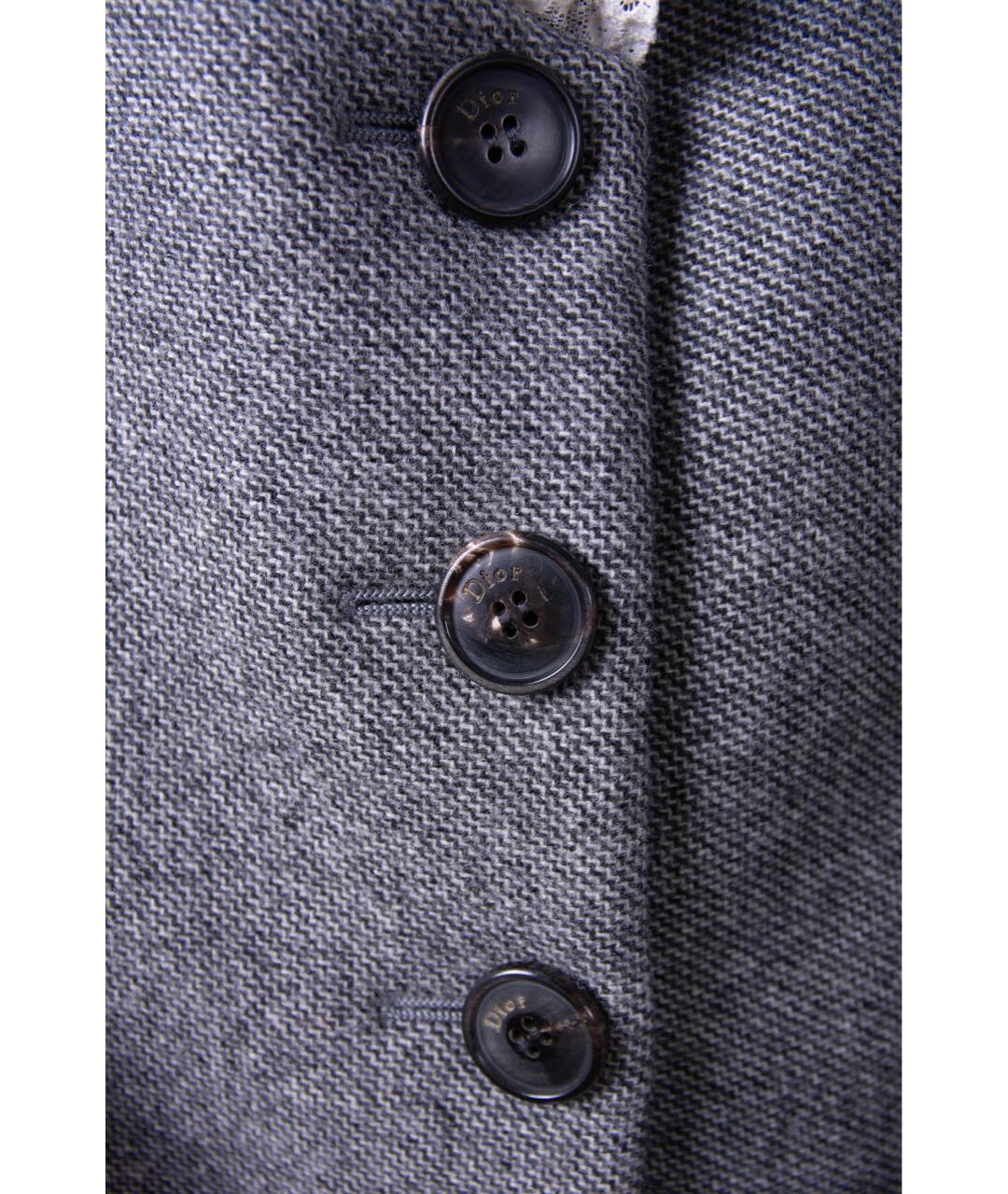 CHRISTIAN DIOR PRE-OWNED Серый шерстяной жакет/пиджак, фото 5