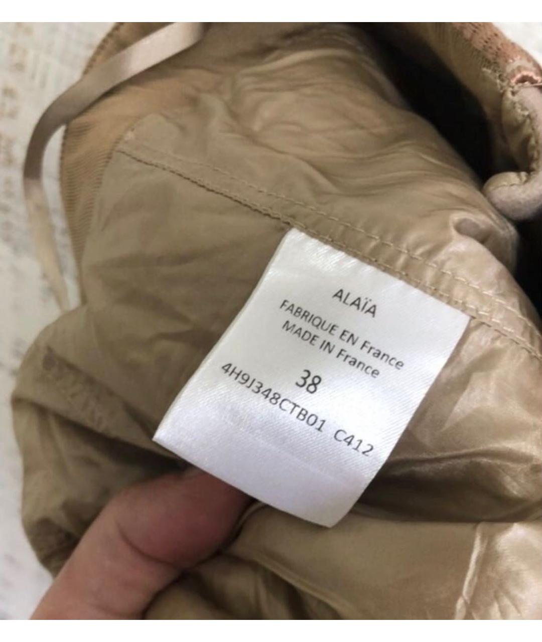 ALAIA Бежевые шерстяные шорты, фото 4