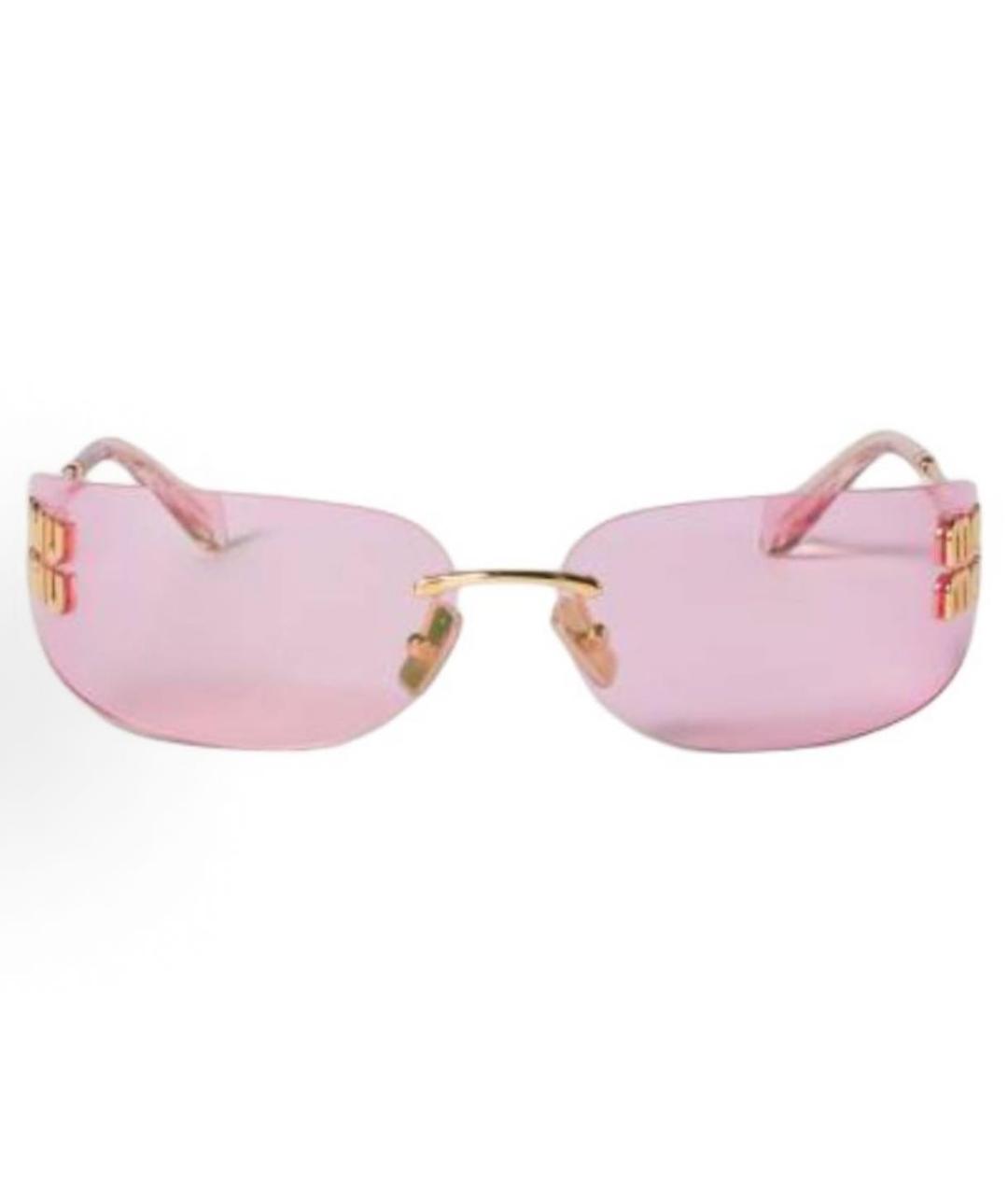 MIU MIU Розовые солнцезащитные очки, фото 2