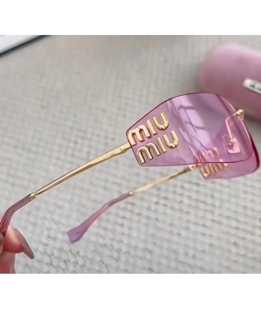 MIU MIU Розовые солнцезащитные очки, фото 7