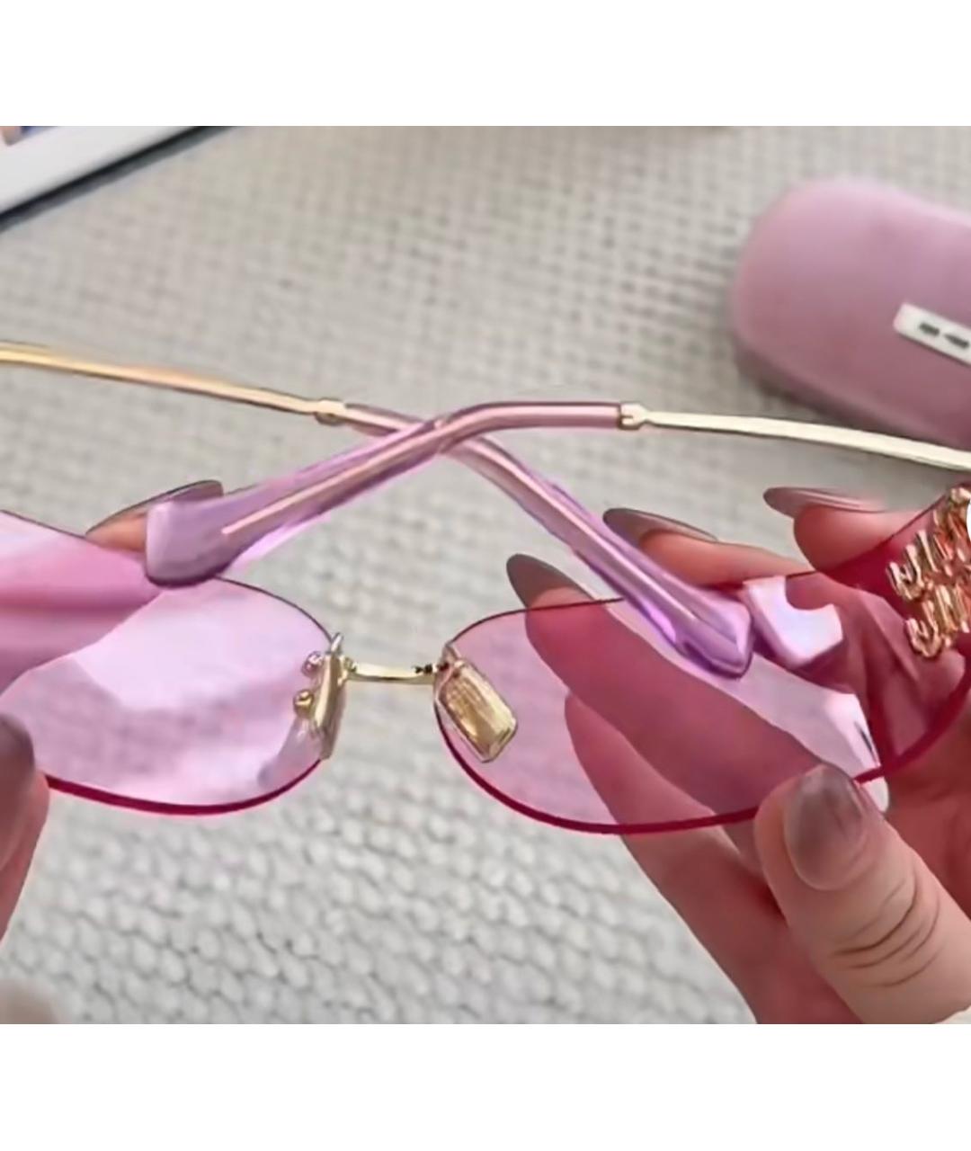 MIU MIU Розовые солнцезащитные очки, фото 5
