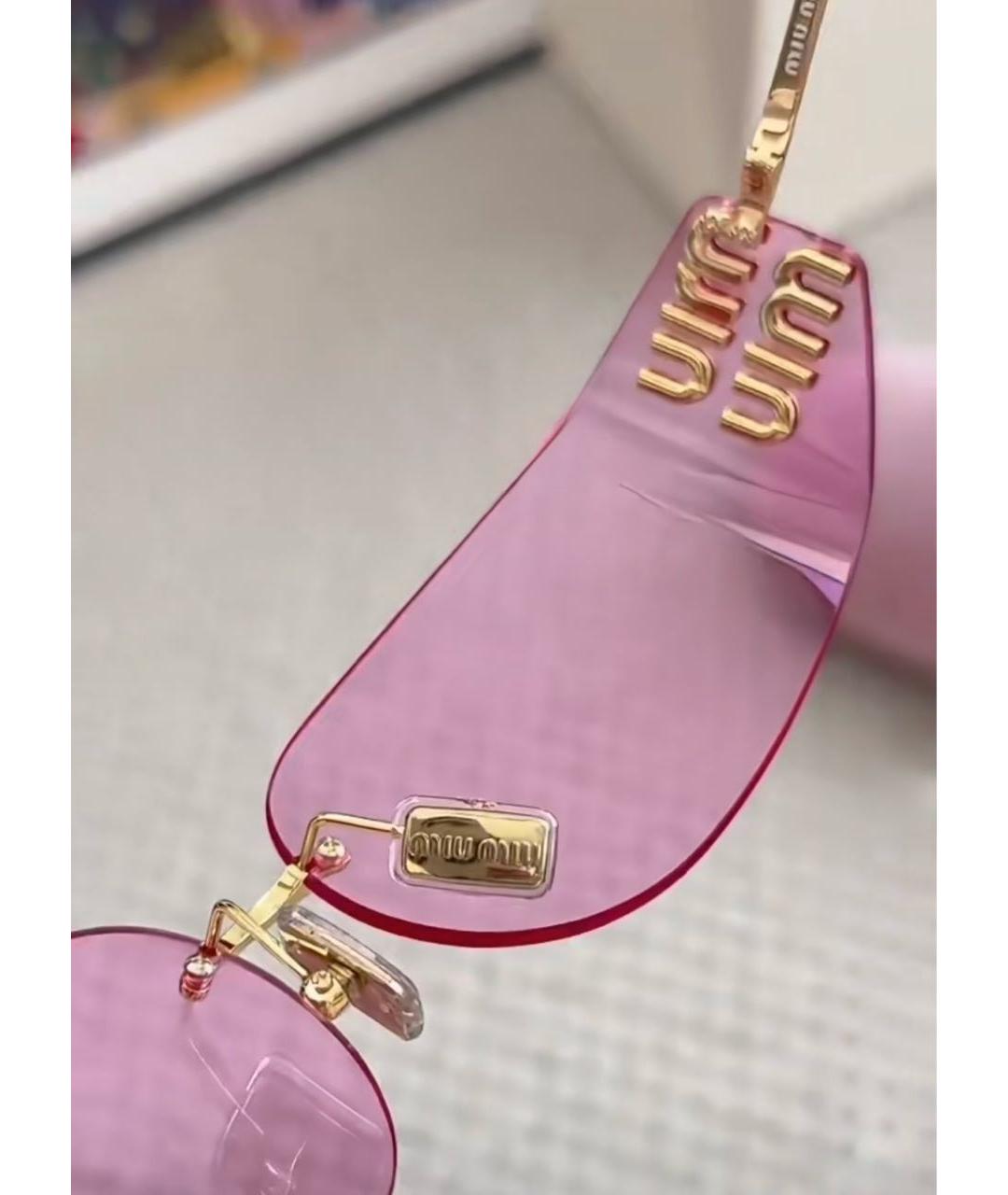 MIU MIU Розовые солнцезащитные очки, фото 6