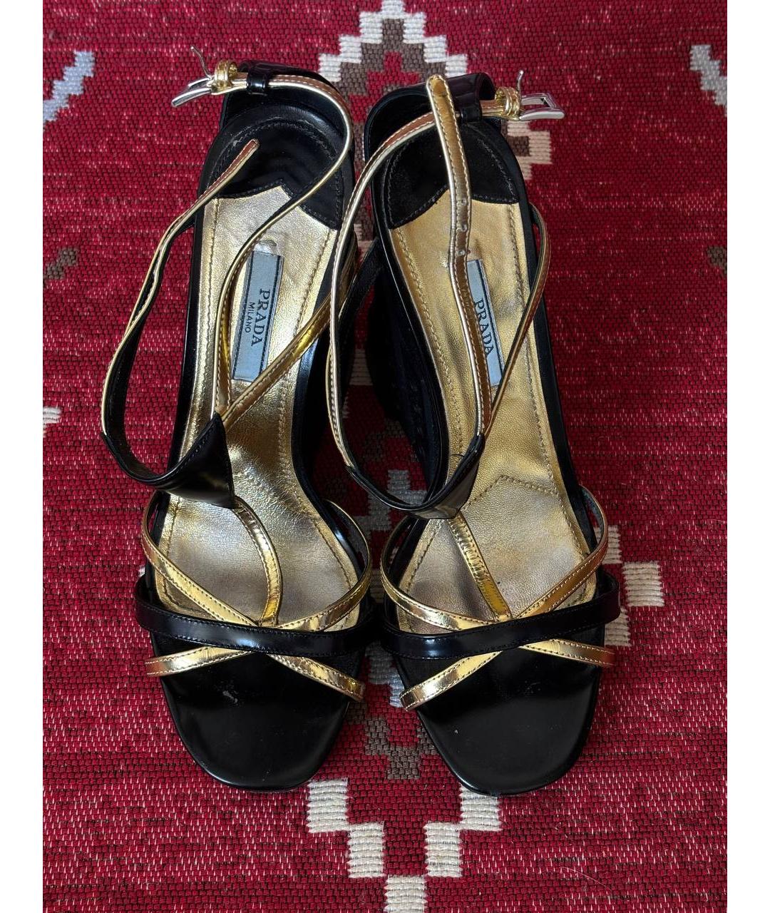 PRADA Черные кожаные туфли, фото 3