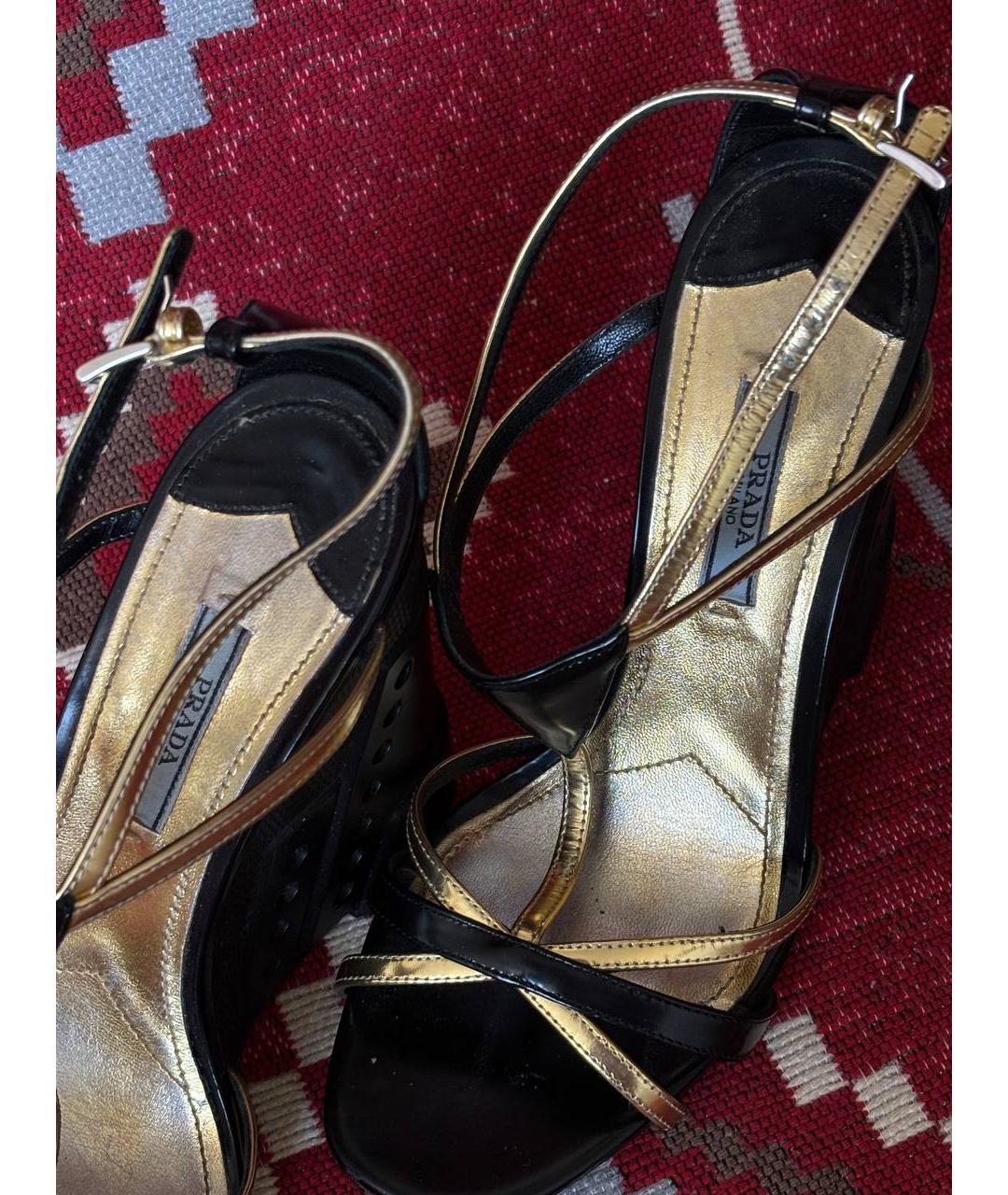 PRADA Черные кожаные туфли, фото 4