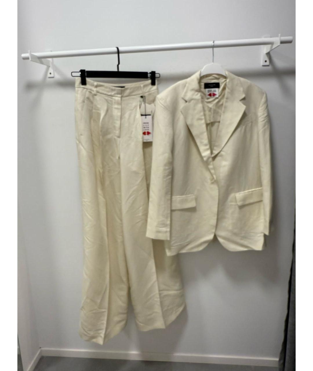 WEEKEND MAX MARA Бежевый вискозный костюм с брюками, фото 4