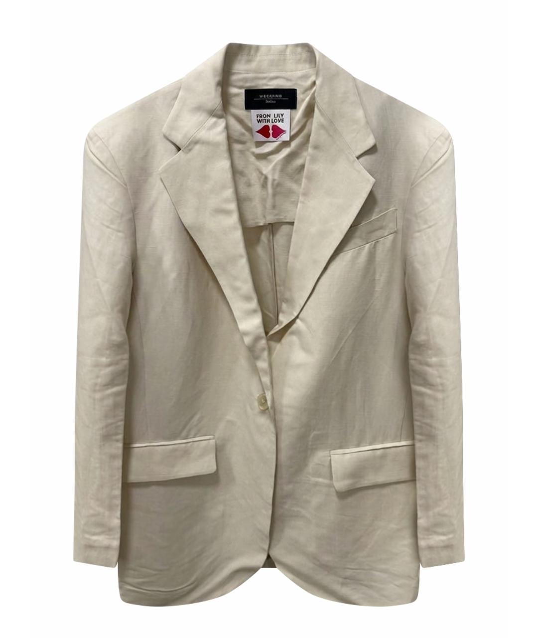 WEEKEND MAX MARA Бежевый вискозный костюм с брюками, фото 1