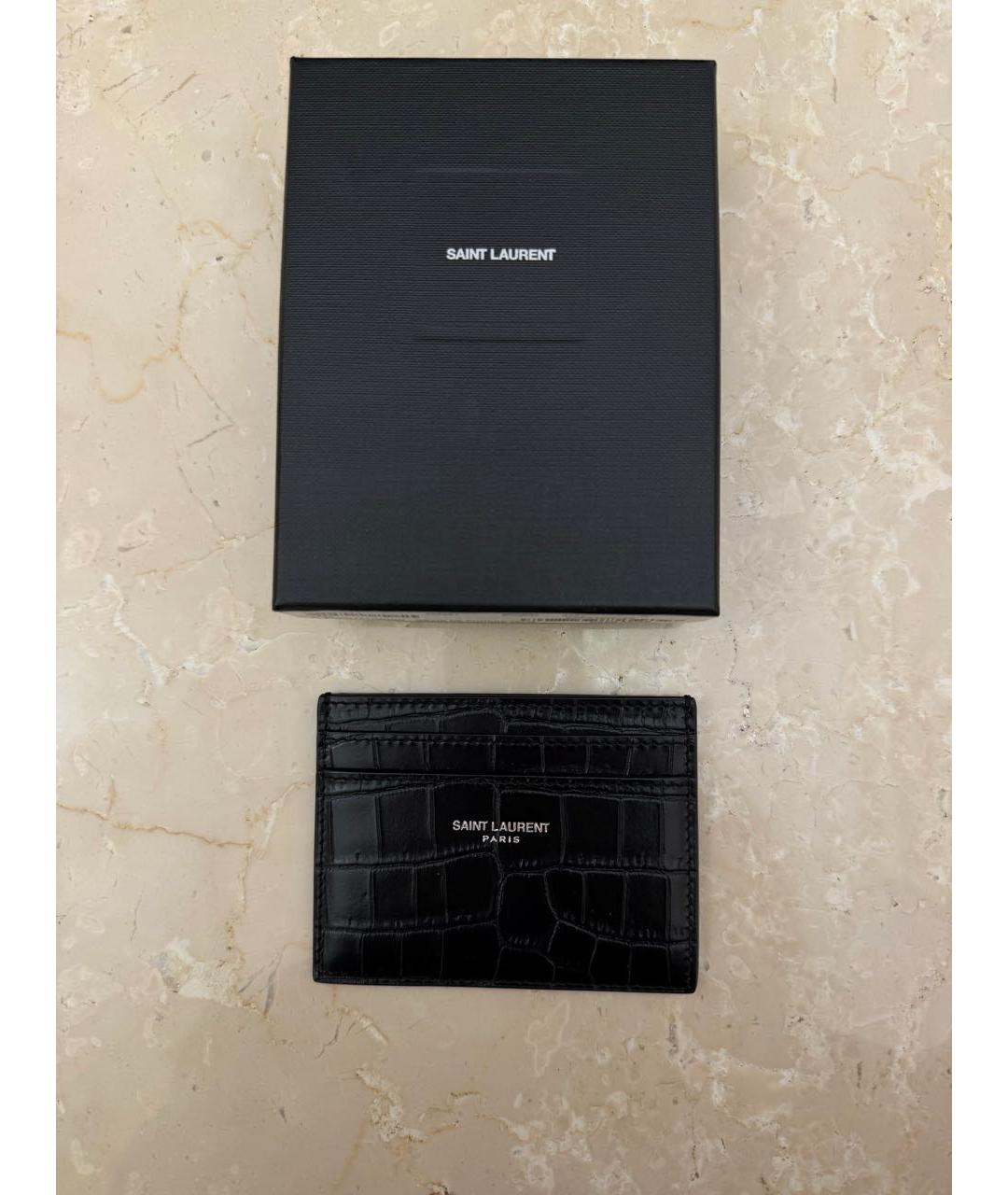 SAINT LAURENT Черный кардхолдер, фото 4