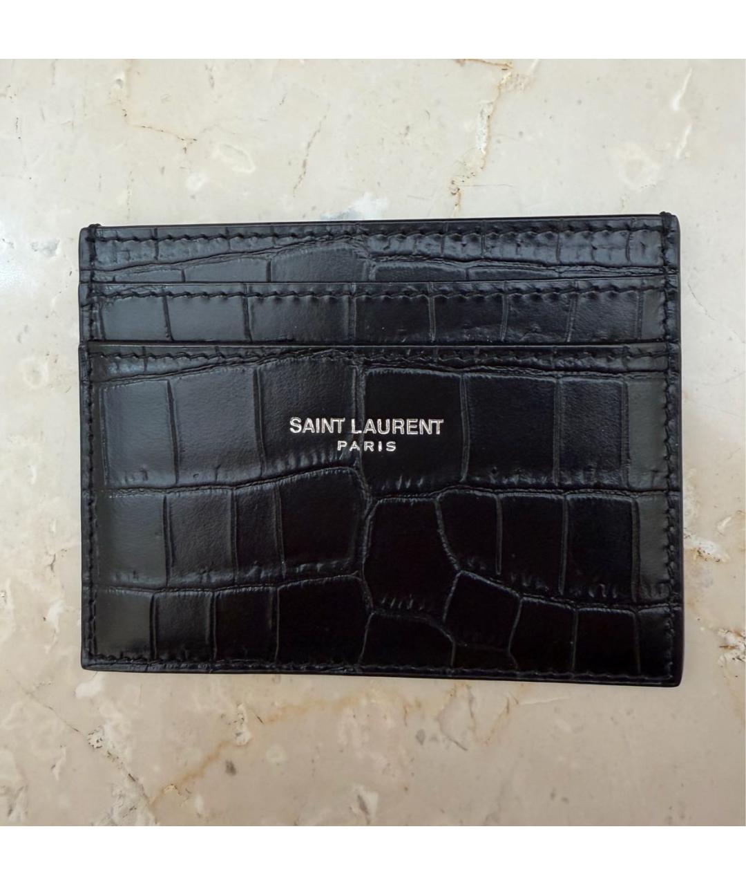 SAINT LAURENT Черный кардхолдер, фото 2