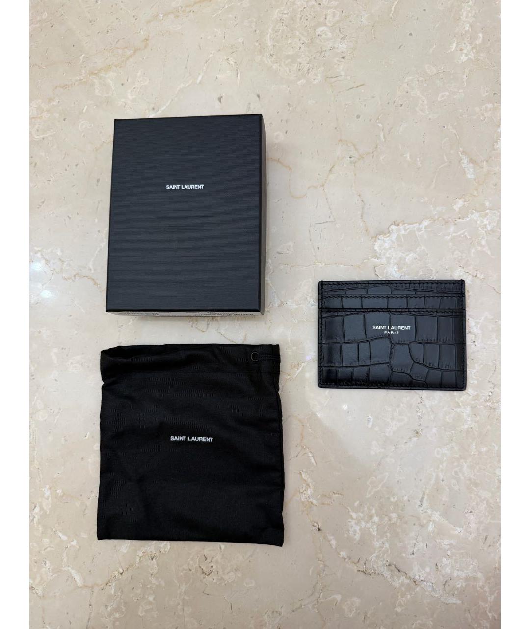 SAINT LAURENT Черный кардхолдер, фото 6