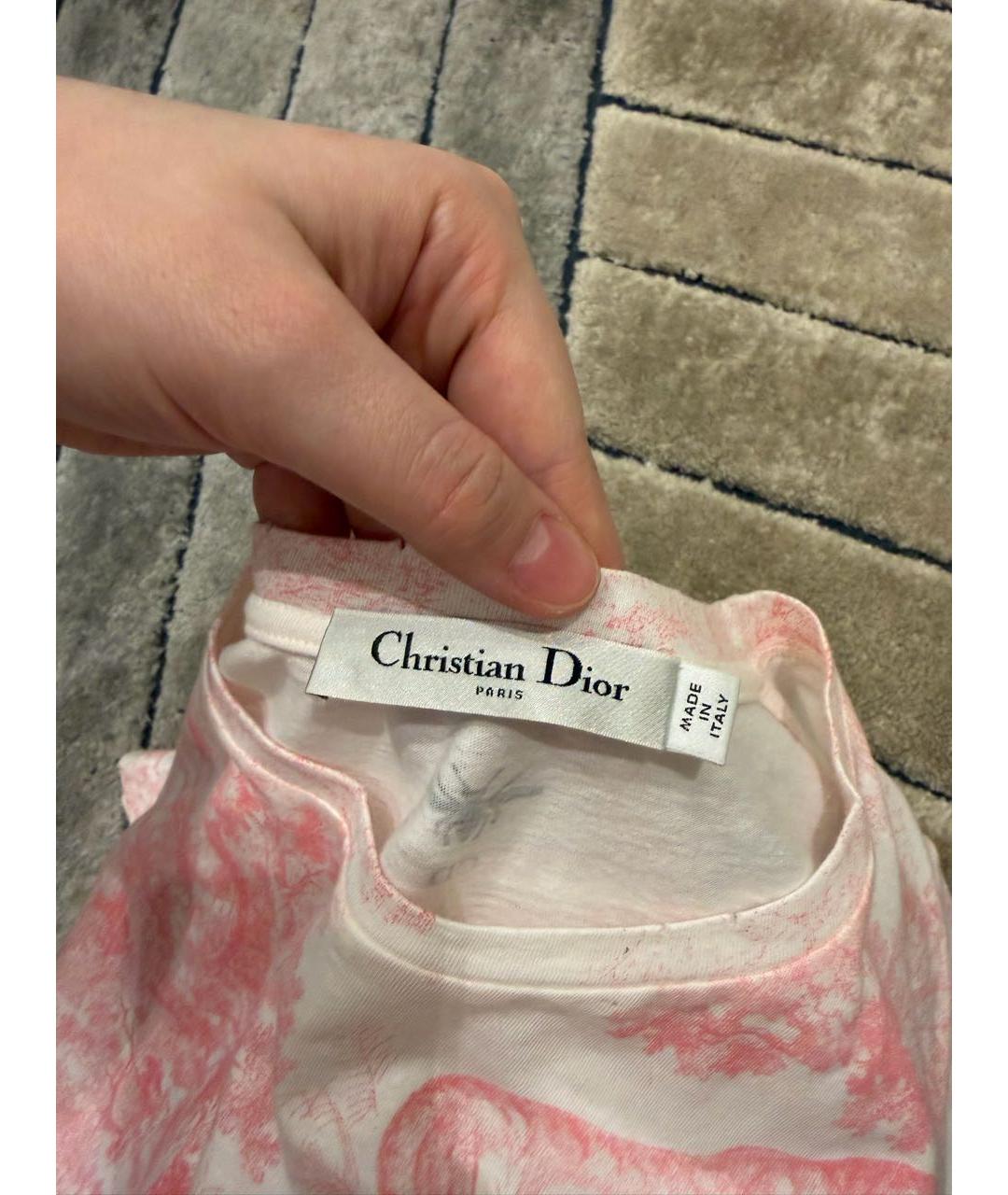 CHRISTIAN DIOR Розовая футболка, фото 3