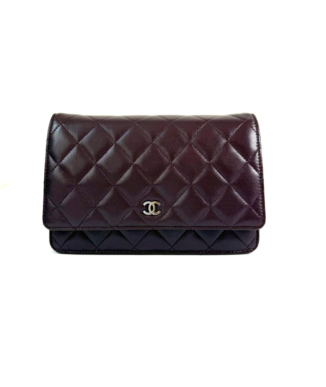 CHANEL Фиолетовая кожаная сумка через плечо, фото 2