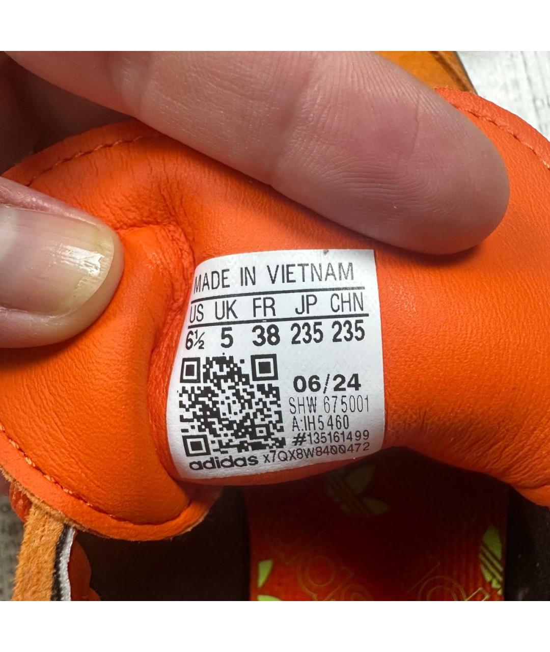 ADIDAS Оранжевые замшевые кроссовки, фото 6