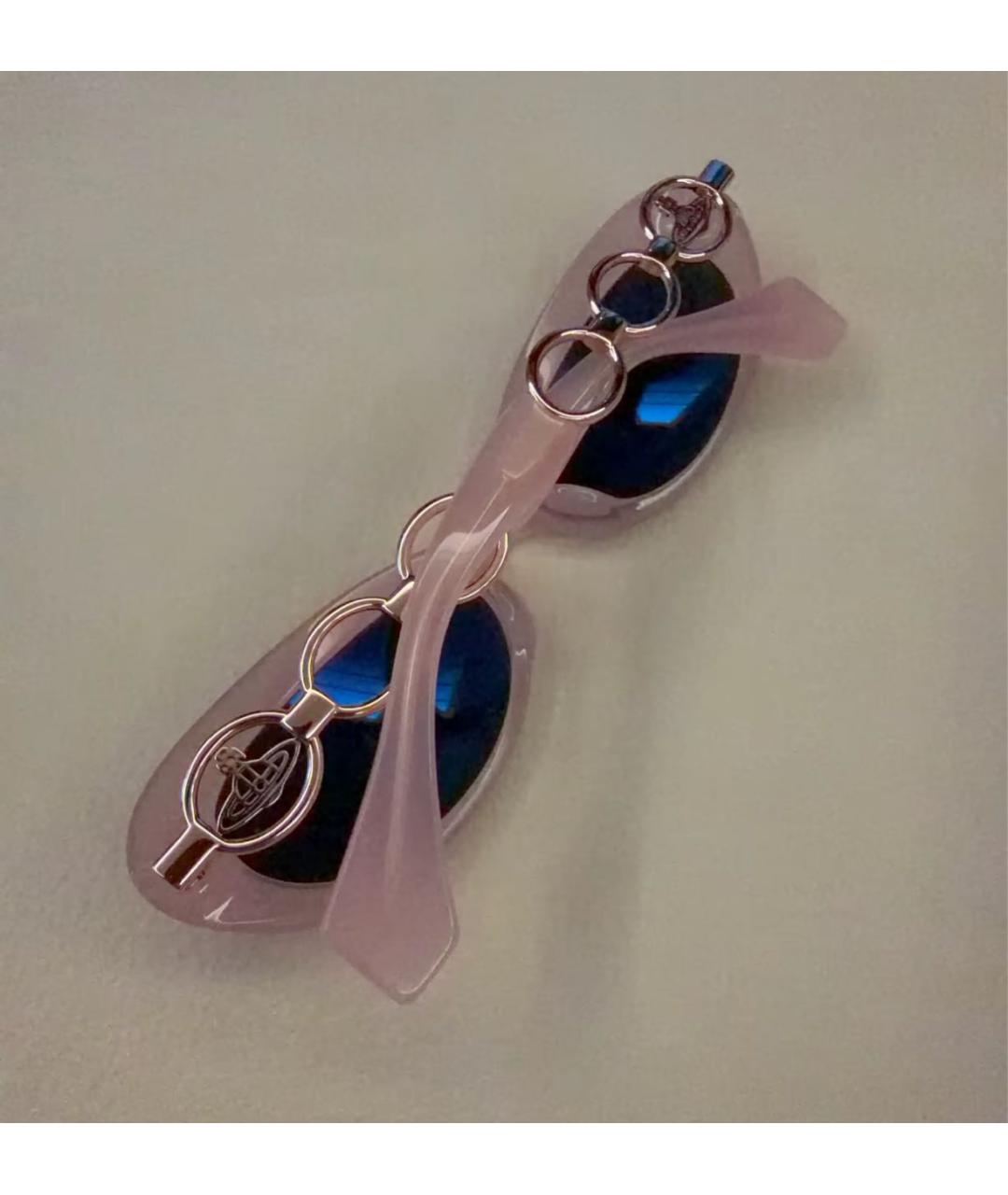 VIVIENNE WESTWOOD Розовые пластиковые солнцезащитные очки, фото 8
