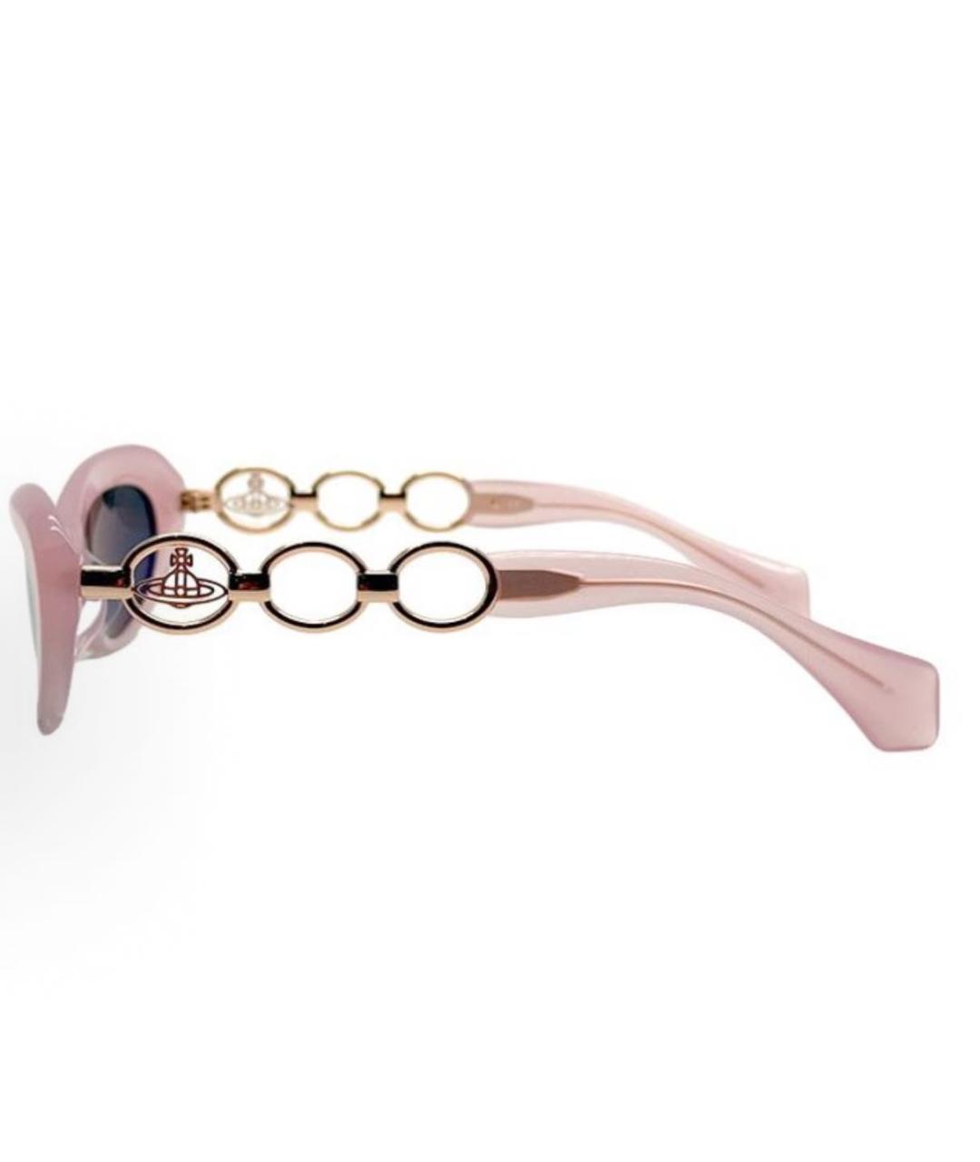 VIVIENNE WESTWOOD Розовые пластиковые солнцезащитные очки, фото 4