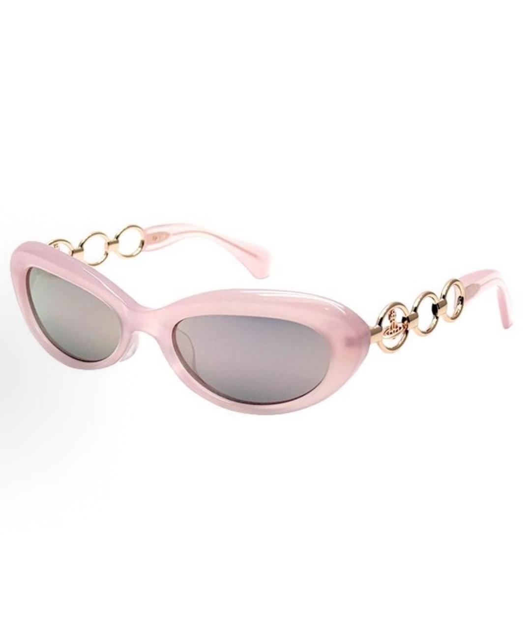VIVIENNE WESTWOOD Розовые пластиковые солнцезащитные очки, фото 2