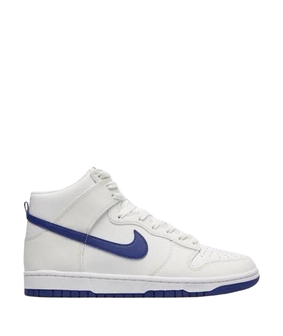 NIKE Белые кожаные высокие кроссовки / кеды, фото 1