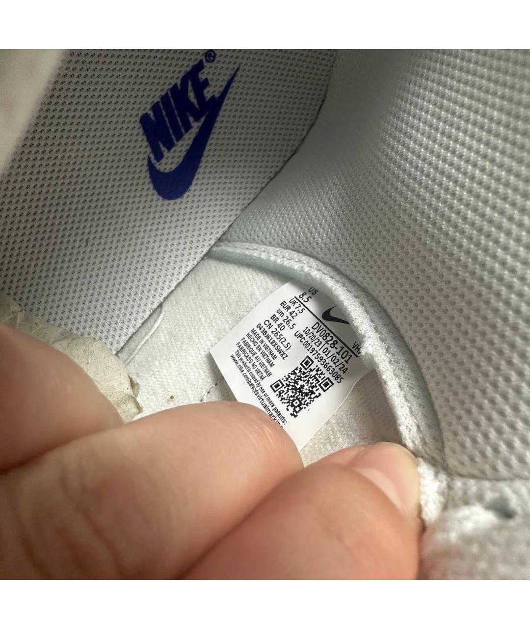 NIKE Белые кожаные высокие кроссовки / кеды, фото 6