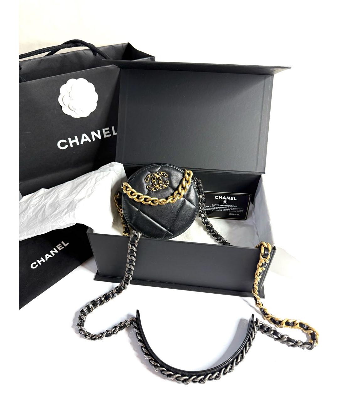 CHANEL Черная кожаная сумка через плечо, фото 2