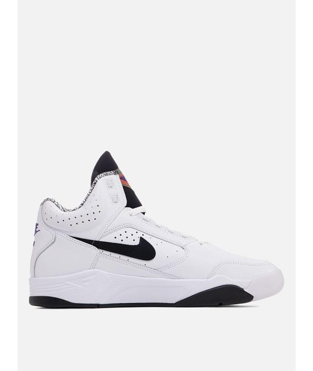 NIKE Белые кожаные высокие кроссовки / кеды, фото 7