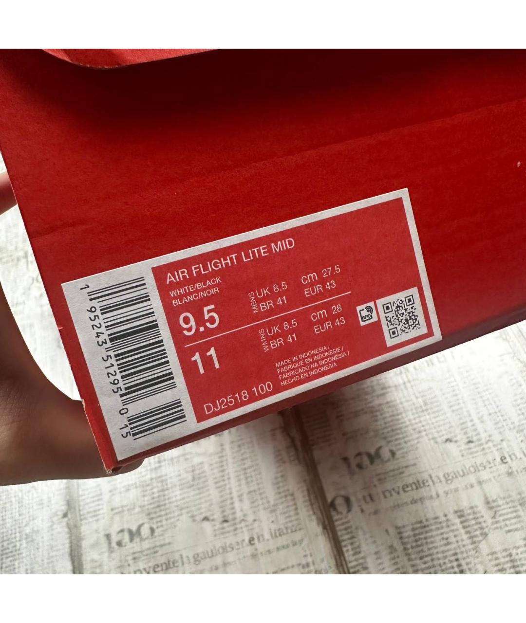 NIKE Белые кожаные высокие кроссовки / кеды, фото 6