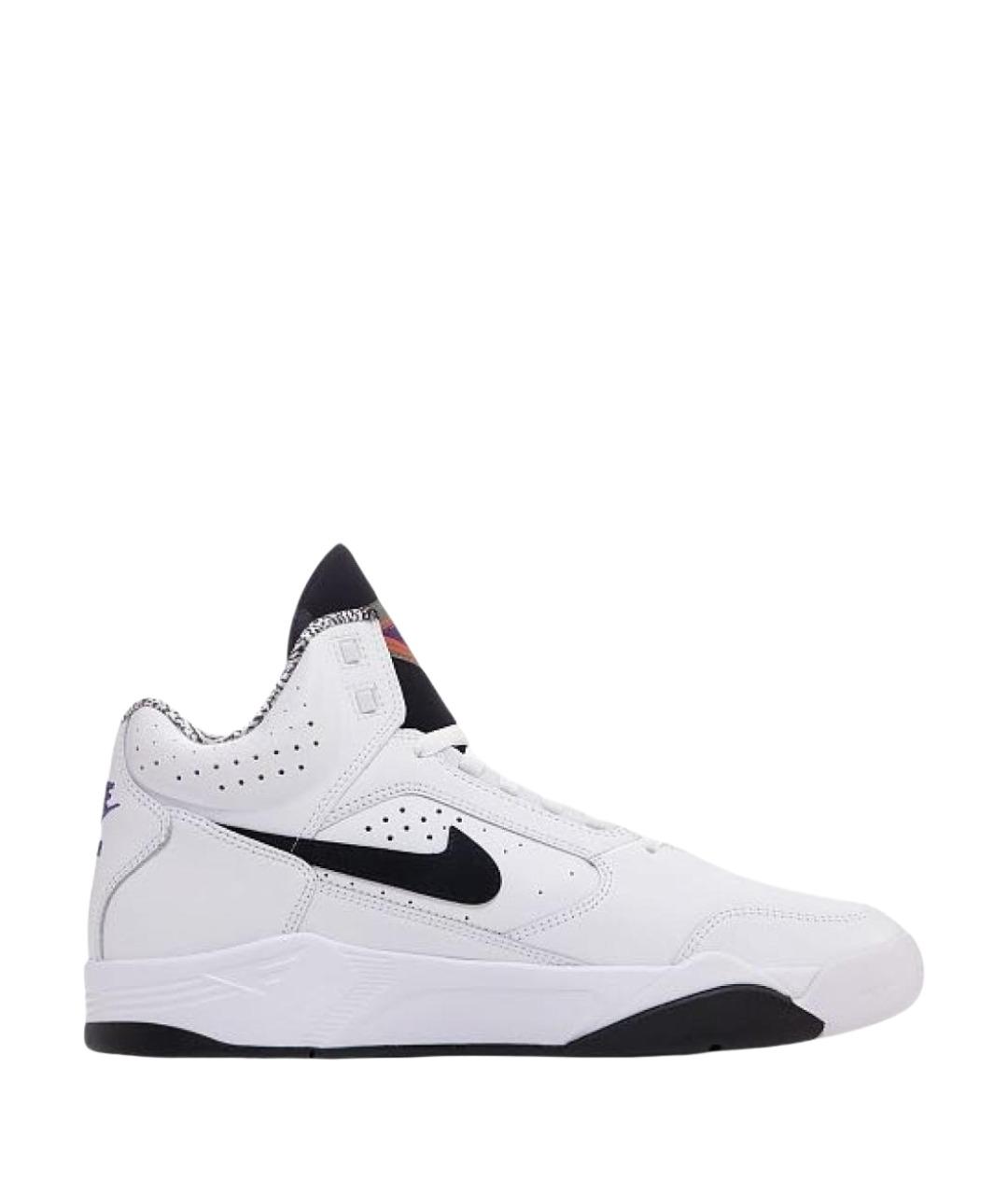NIKE Белые кожаные высокие кроссовки / кеды, фото 1