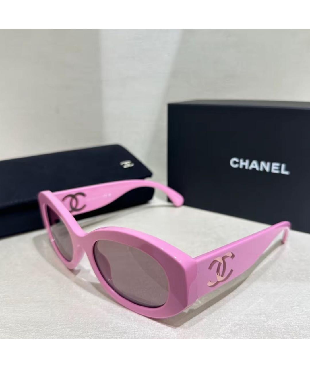 CHANEL Розовые солнцезащитные очки, фото 5