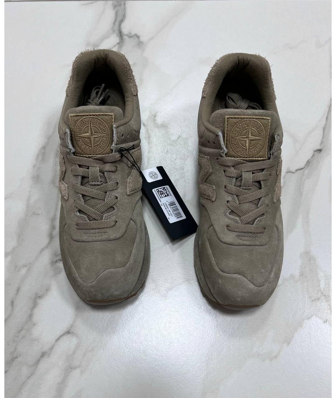 STONE ISLAND Бежевые низкие кроссовки / кеды, фото 2