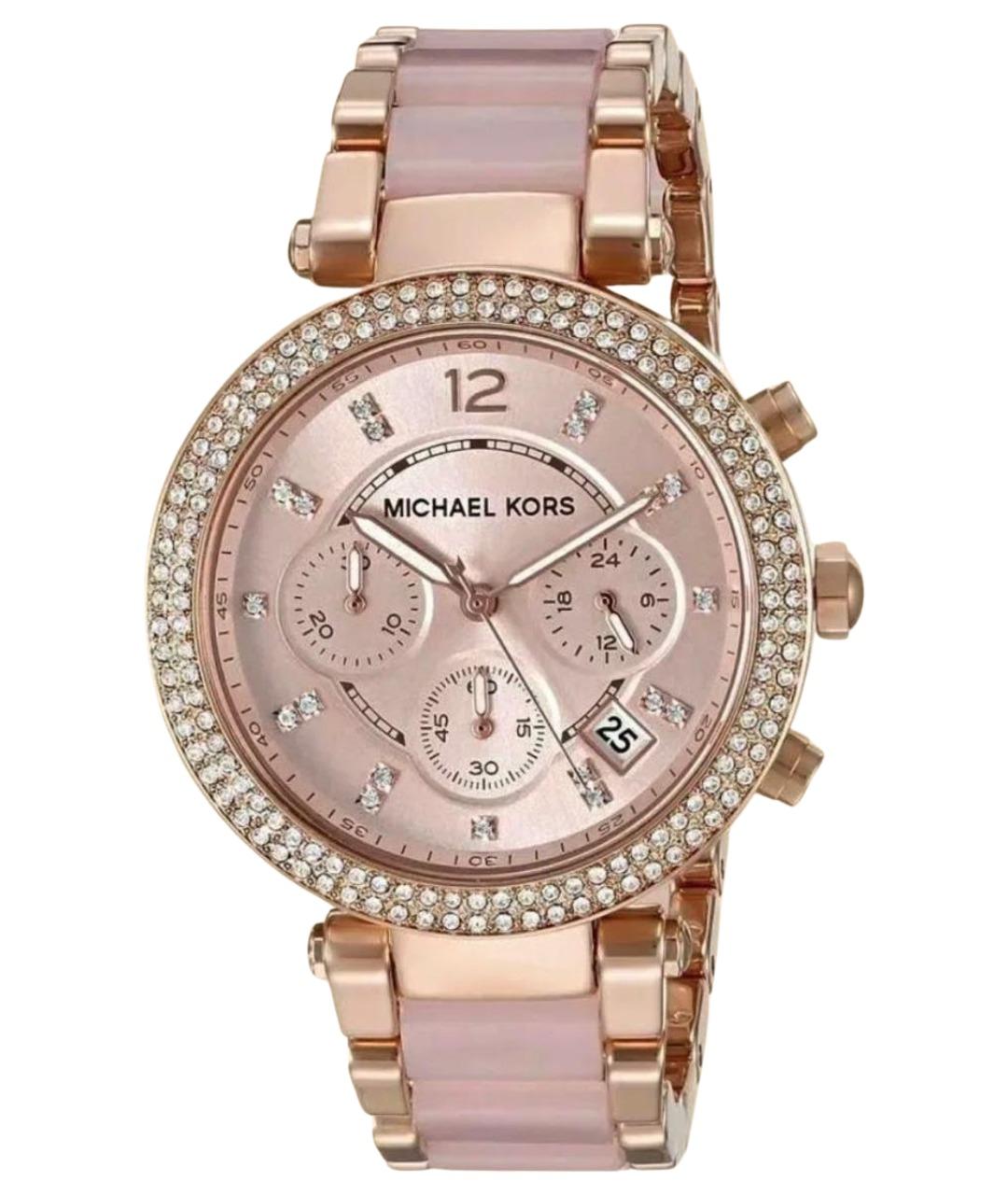 MICHAEL KORS Розовые стальные часы, фото 1