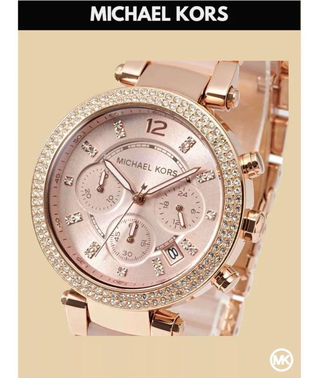 MICHAEL KORS Розовые стальные часы, фото 2