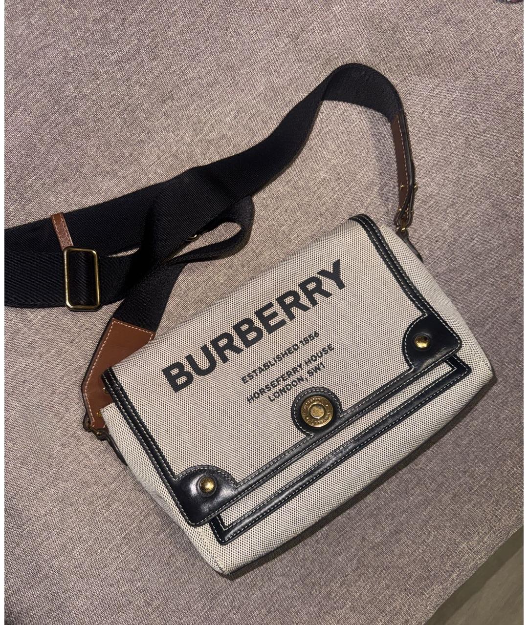 BURBERRY Серая замшевая сумка через плечо, фото 8
