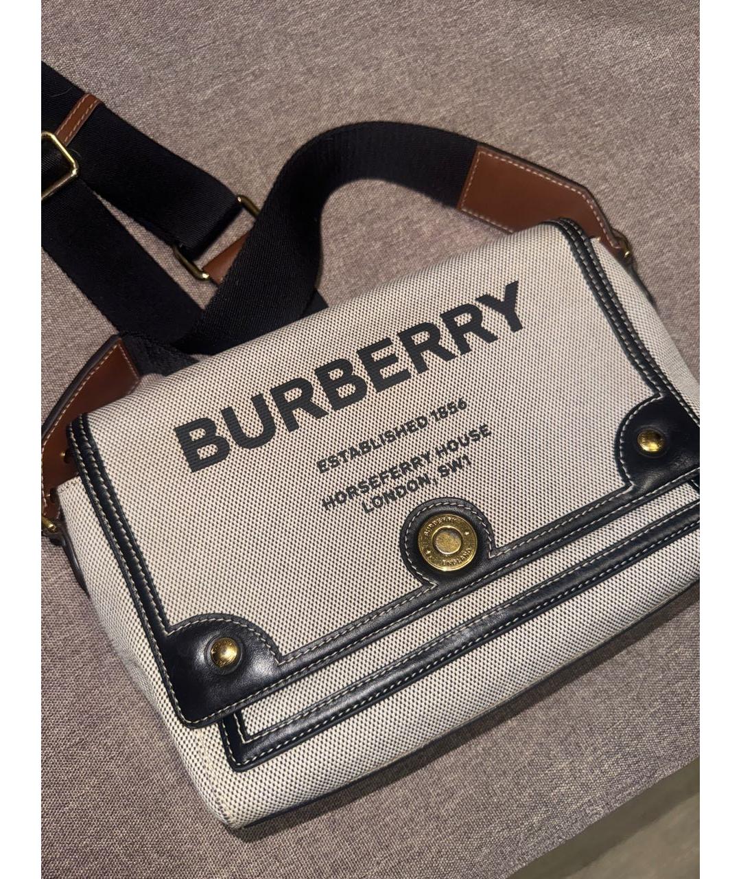 BURBERRY Серая замшевая сумка через плечо, фото 5