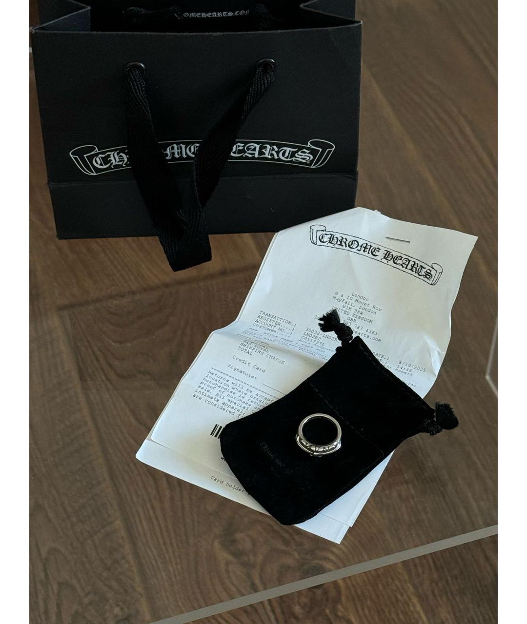 CHROME HEARTS Серебряное серебряное кольцо, фото 3