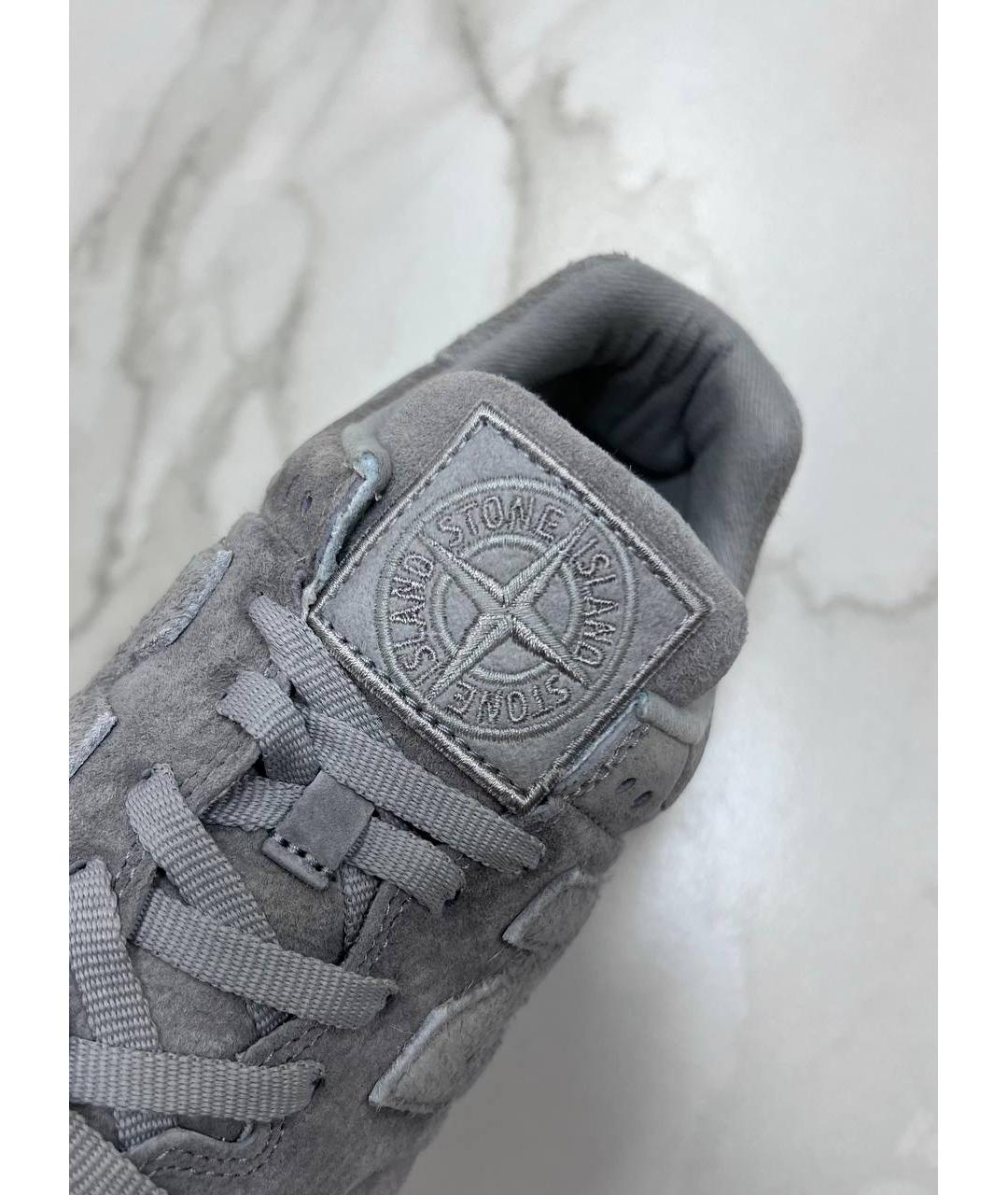 STONE ISLAND Серые низкие кроссовки / кеды, фото 3
