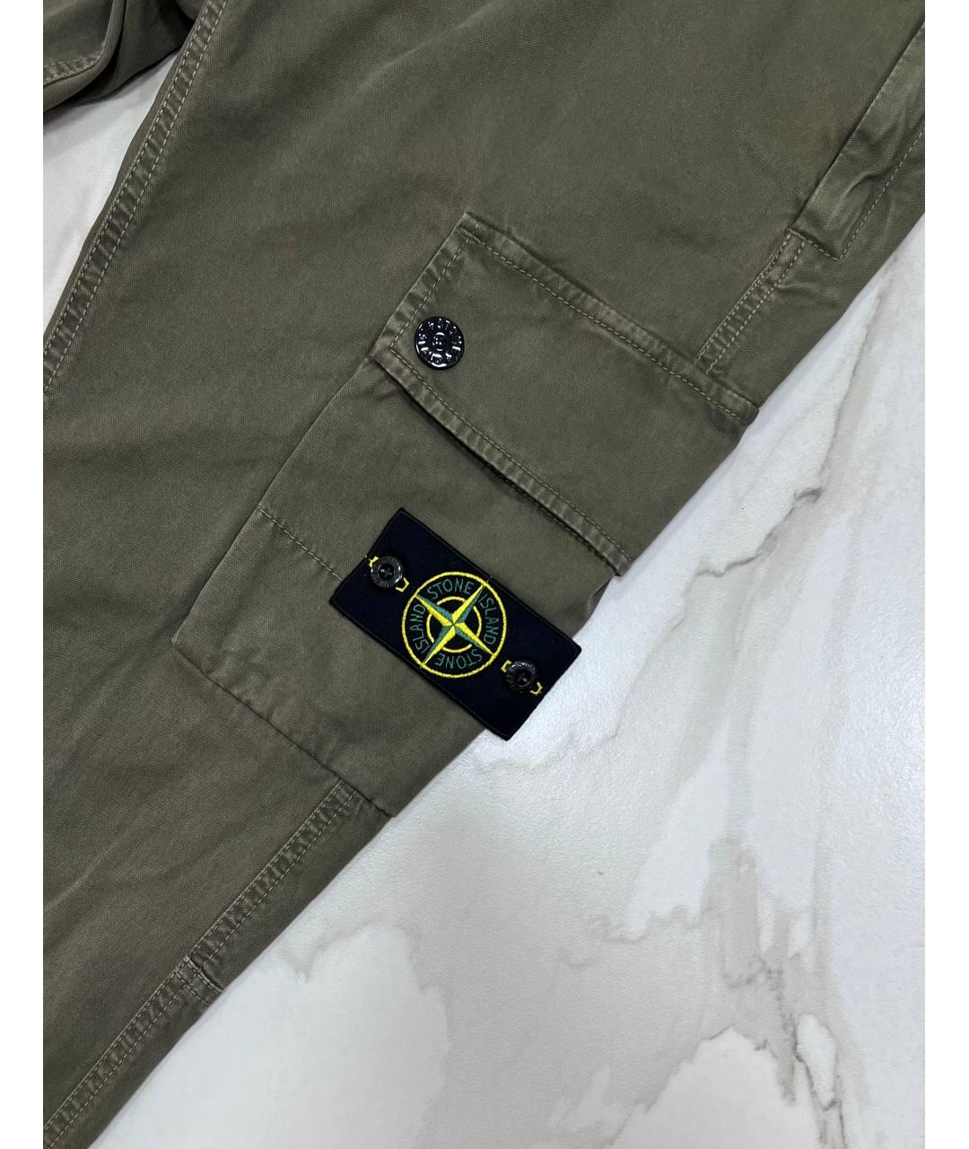 STONE ISLAND Хаки повседневные брюки, фото 2