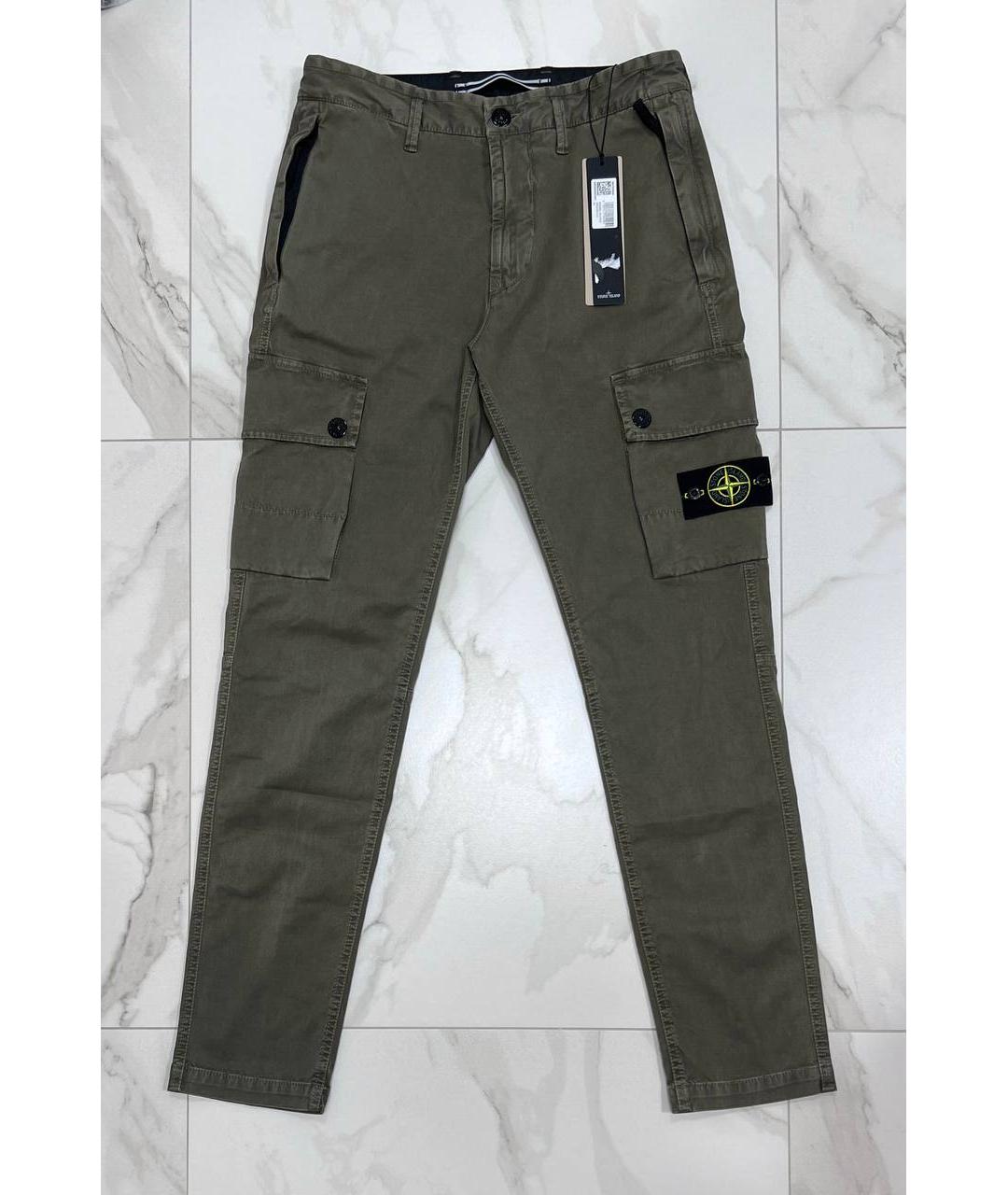 STONE ISLAND Хаки повседневные брюки, фото 7