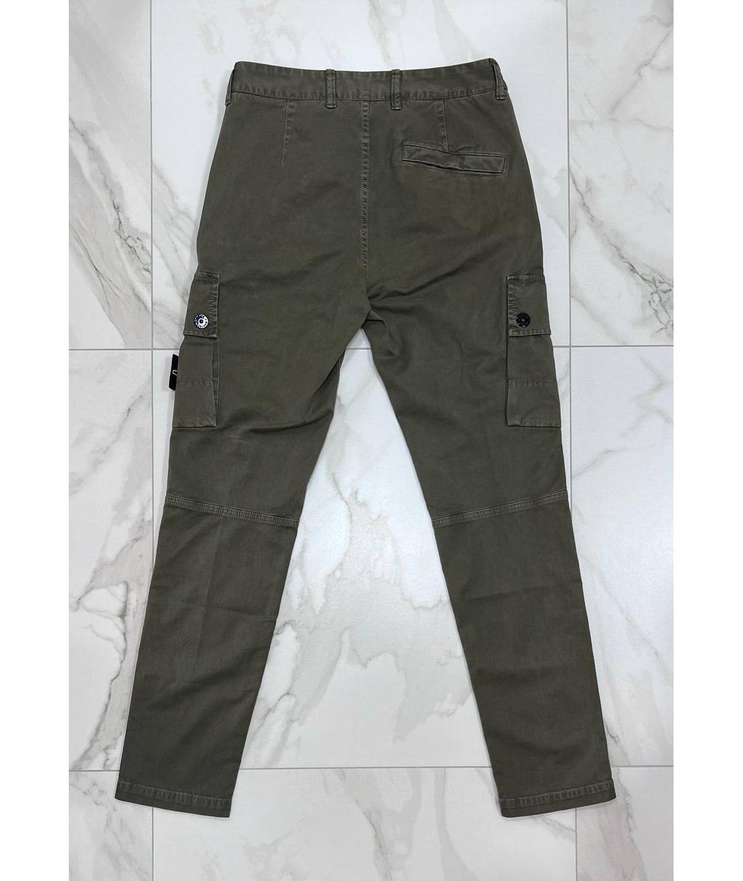 STONE ISLAND Хаки повседневные брюки, фото 3