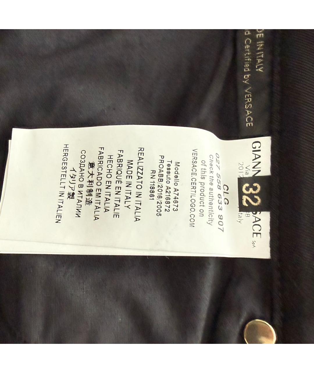 VERSACE Черные джинсы слим, фото 6
