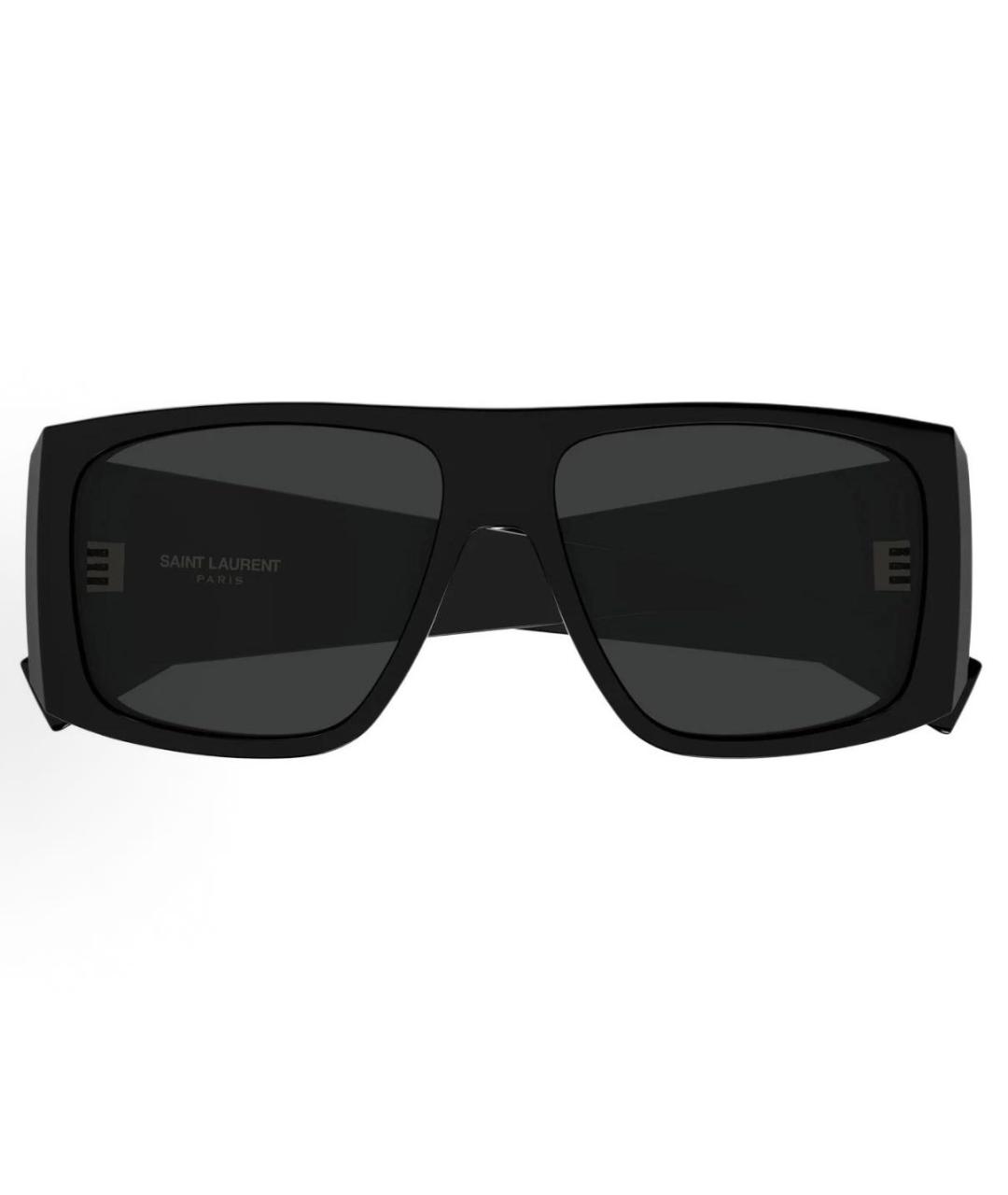 SAINT LAURENT Черные пластиковые солнцезащитные очки, фото 2