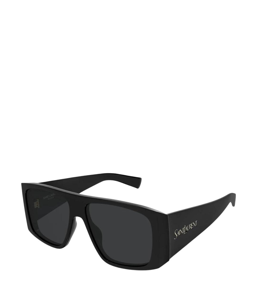 SAINT LAURENT Черные пластиковые солнцезащитные очки, фото 1