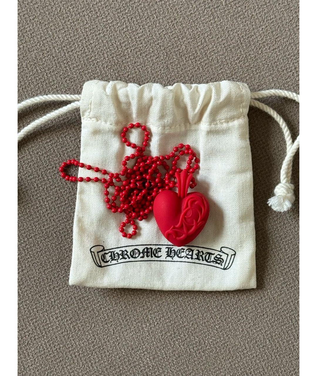 CHROME HEARTS Красная пластиковая подвеска, фото 2