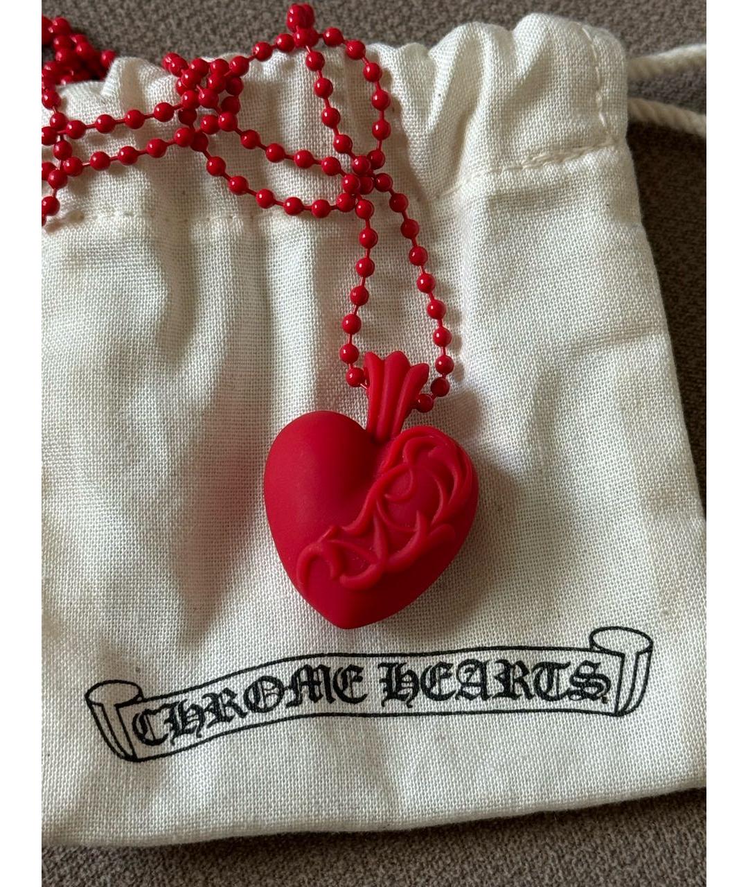 CHROME HEARTS Красная пластиковая подвеска, фото 3