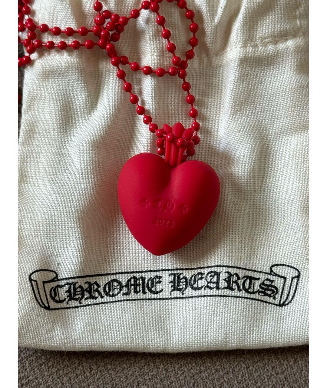 CHROME HEARTS Красная пластиковая подвеска, фото 4