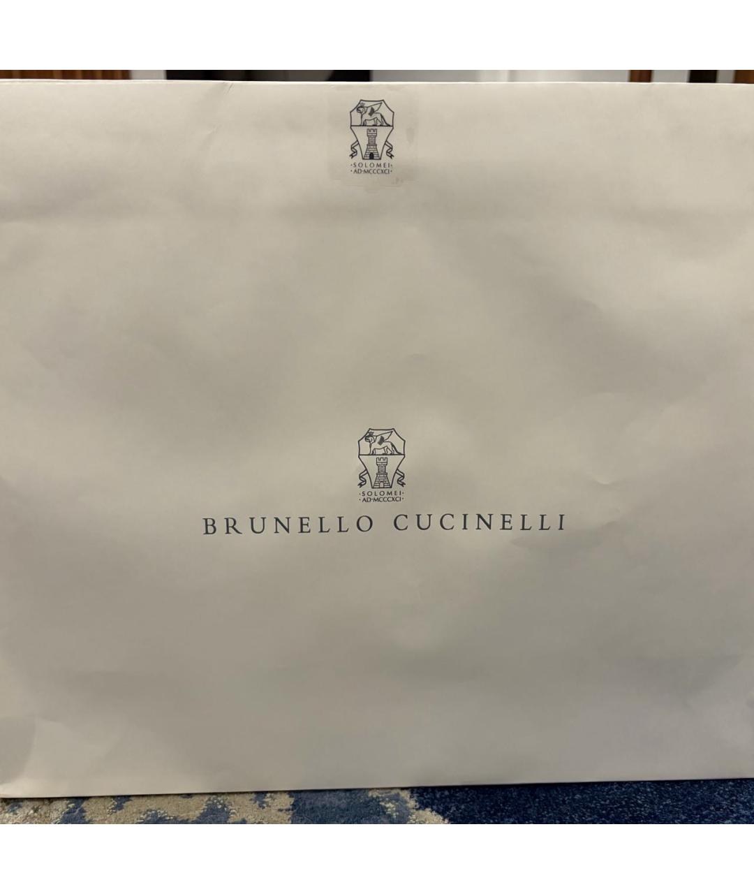 BRUNELLO CUCINELLI Серая хлопковая футболка, фото 8