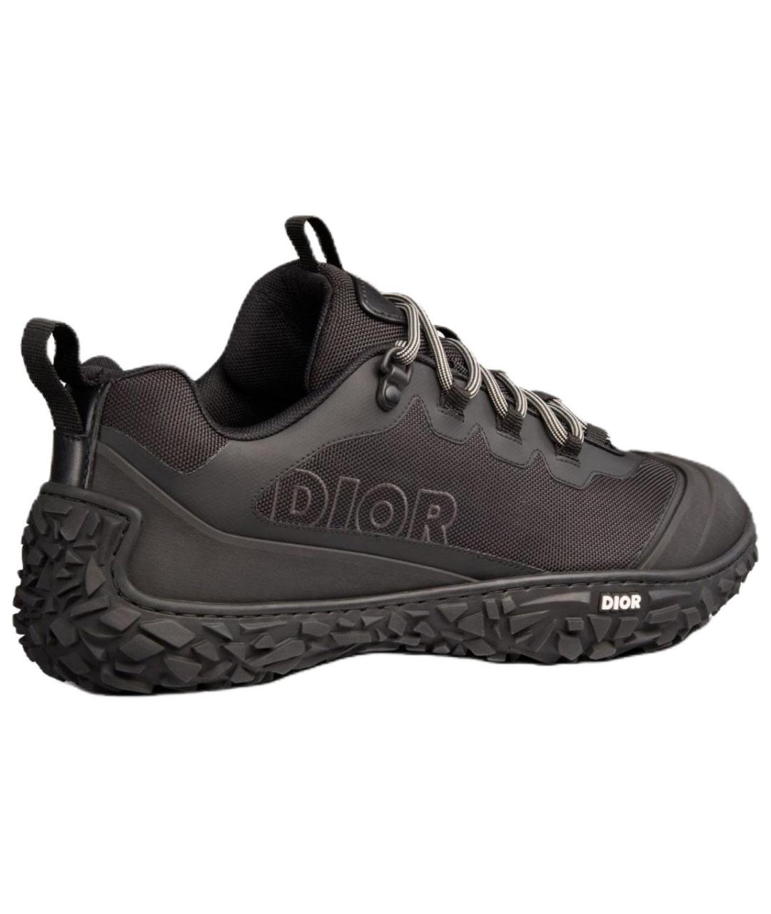 CHRISTIAN DIOR Черные текстильные низкие кроссовки / кеды, фото 4