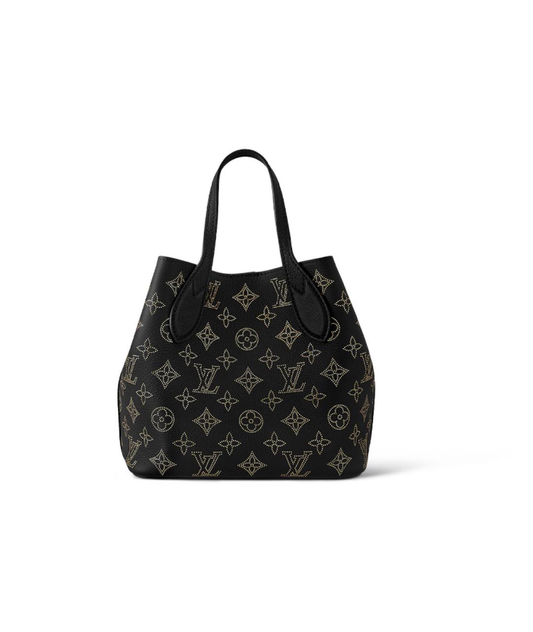 LOUIS VUITTON Черная кожаная сумка с короткими ручками, фото 3