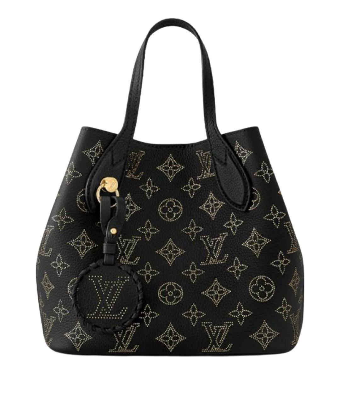 LOUIS VUITTON Черная кожаная сумка с короткими ручками, фото 1