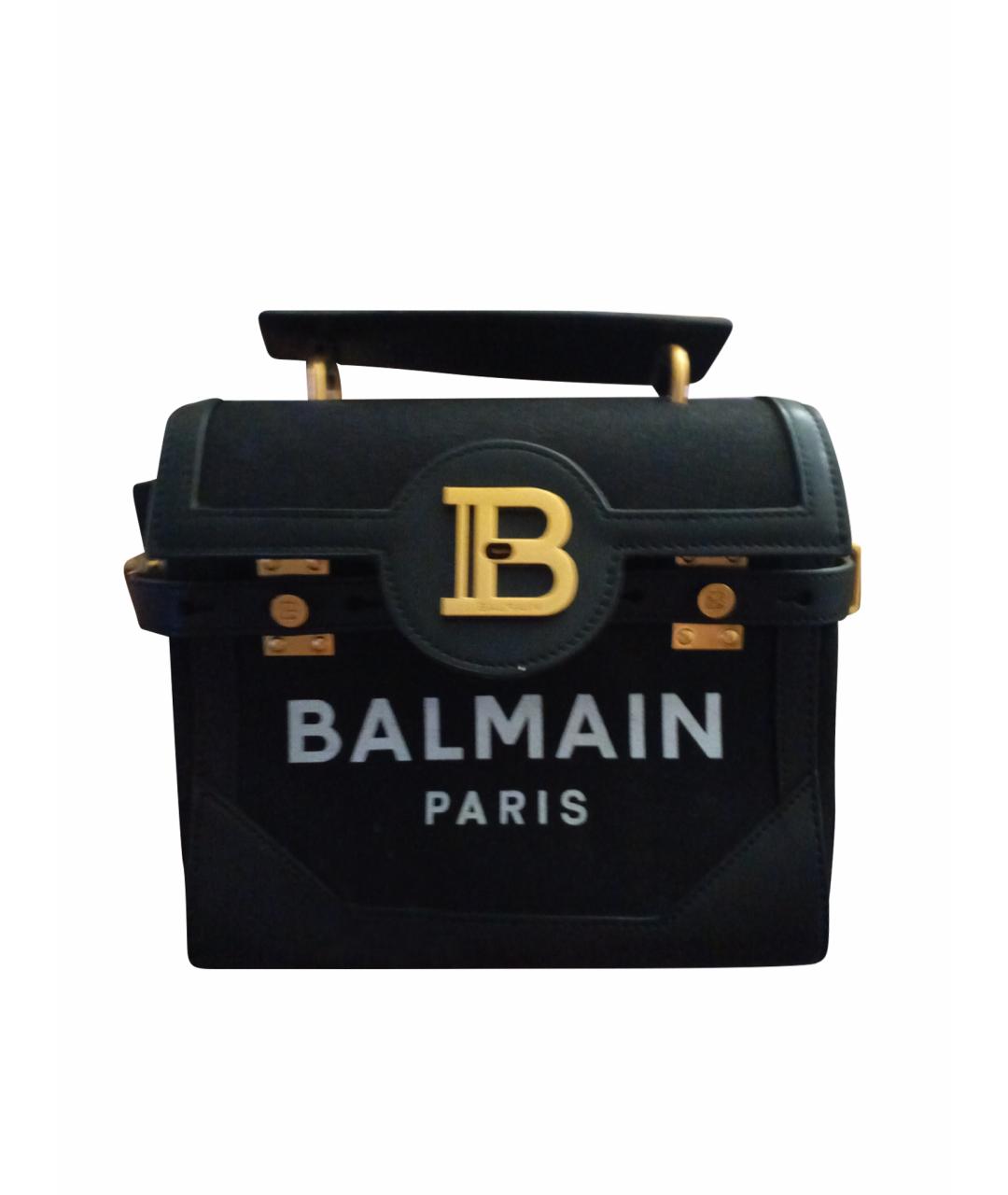 BALMAIN Черная кожаная сумка тоут, фото 5