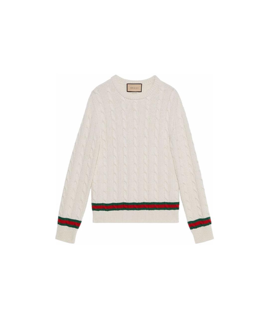 GUCCI Белый кашемировый джемпер / свитер, фото 1
