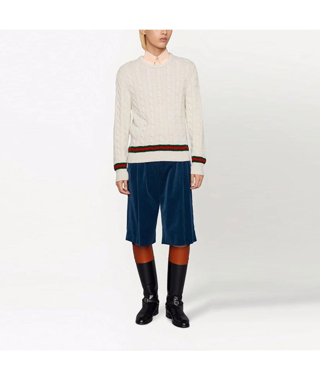 GUCCI Белый кашемировый джемпер / свитер, фото 2